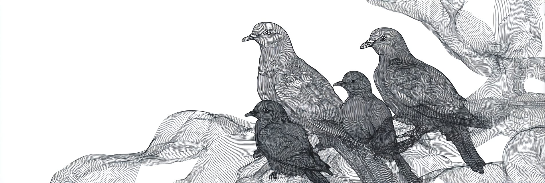Birds flying